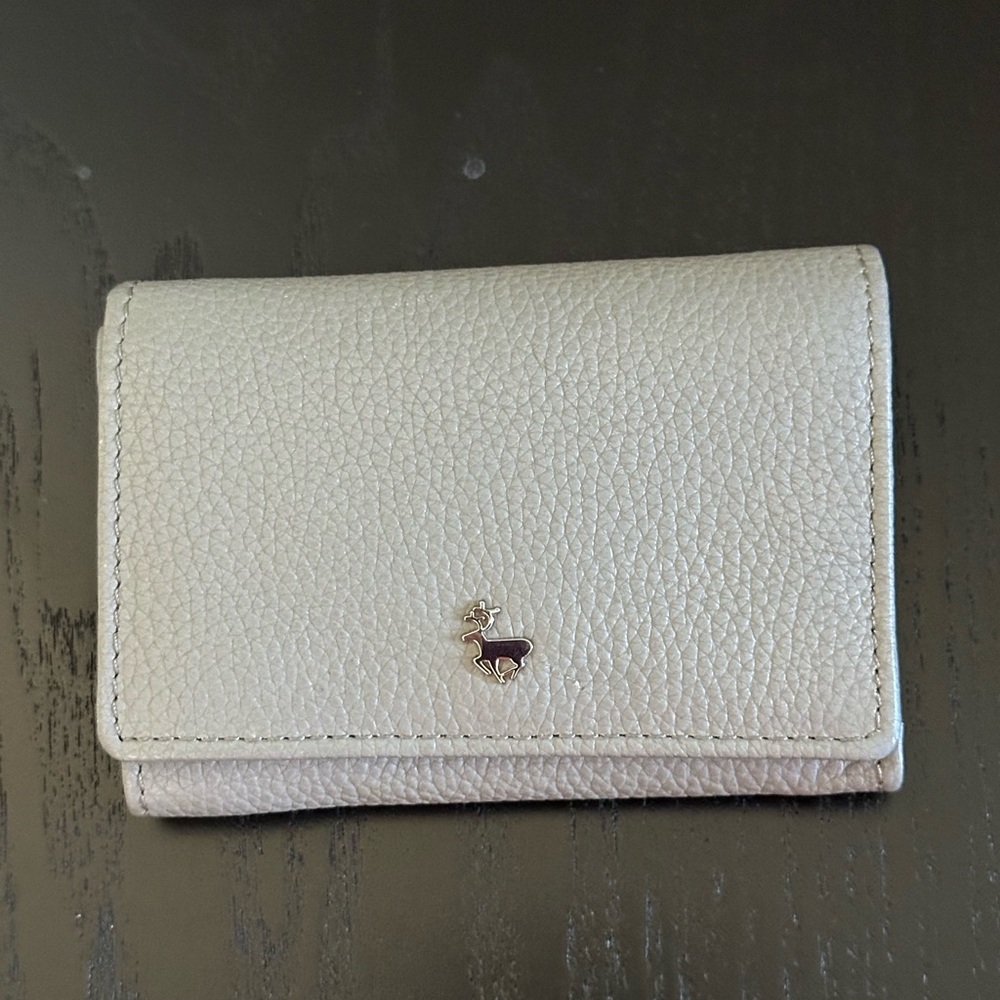 LLOYD BAKER London Designer Trifold Grey Leather Small Wallet